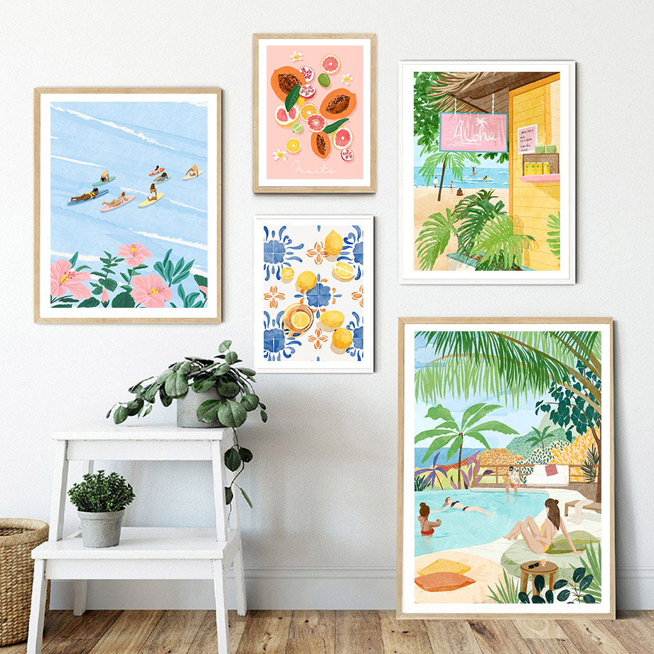 Photography Trend - Toile d'art mural de feuilles de