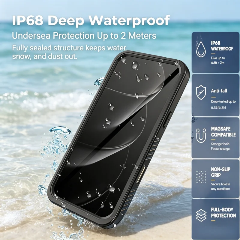 Photography With Iphone 15 - Étui de photographie sous-marine étanche IP68