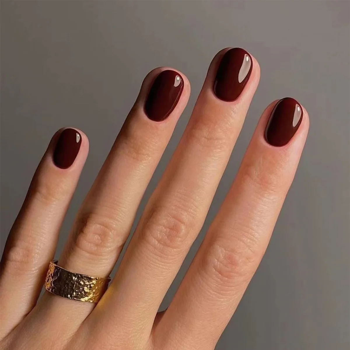 Photography Dark - Faux ongles courts, carrés et ronds,